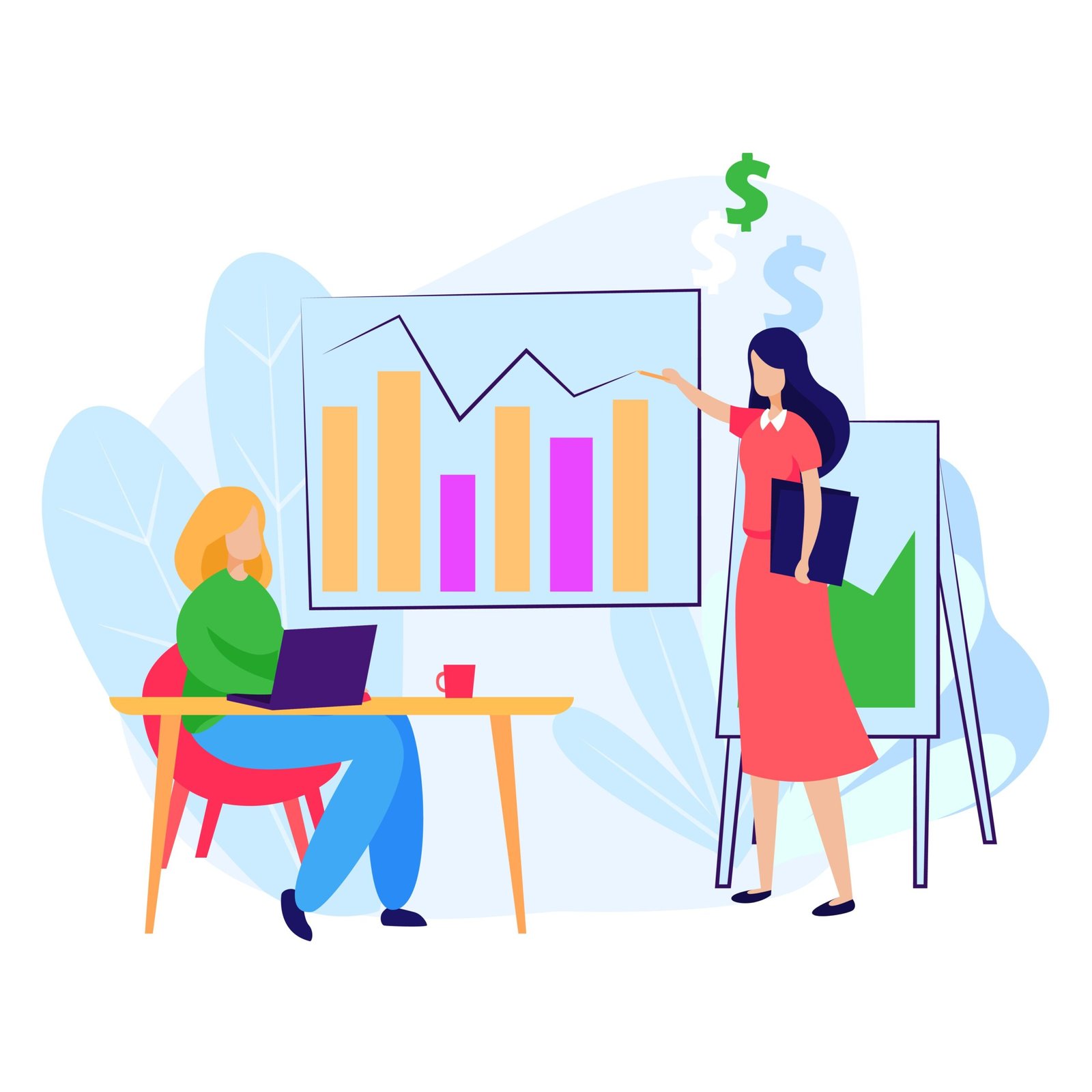 professional discussing financial advisor